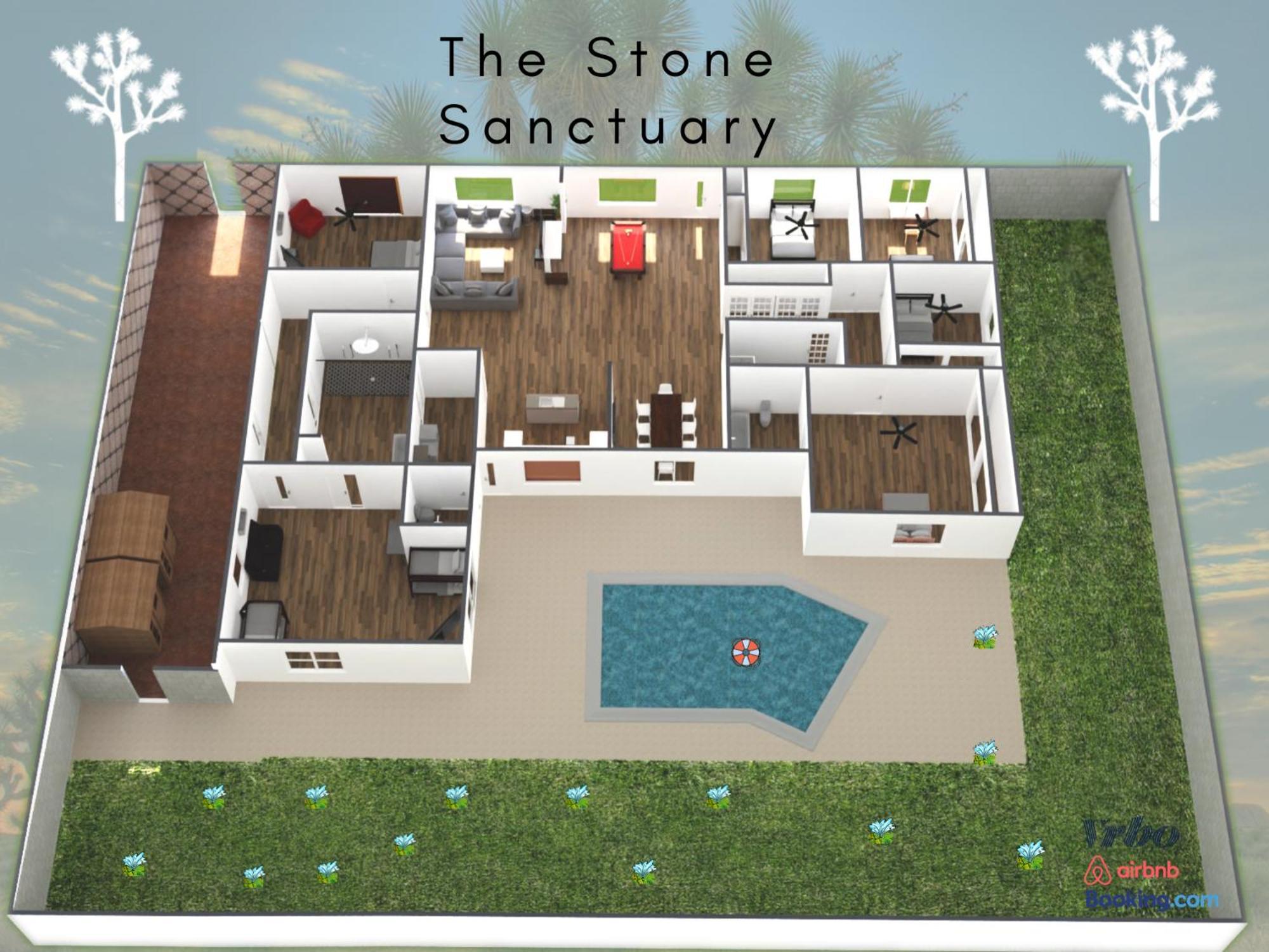 Lux Private Home - Pool, Billiards, 8 Smart Tvs, Board Games, Cotton Bedding - The Stone Sanctuary At Mccullough Hills Trailhead 拉斯维加斯 外观 照片